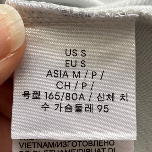 Calvin Klein Jeans SS Collared V Neck Cotton Modal Top Soft Neutral Grey Sz S - Picture 11 of 14